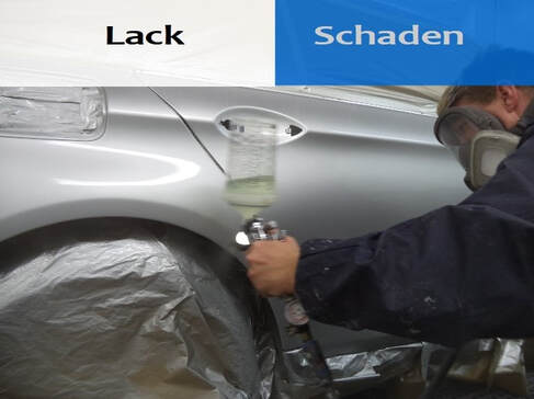 Lackierarbeit an einer Fahrzeugkarosserie